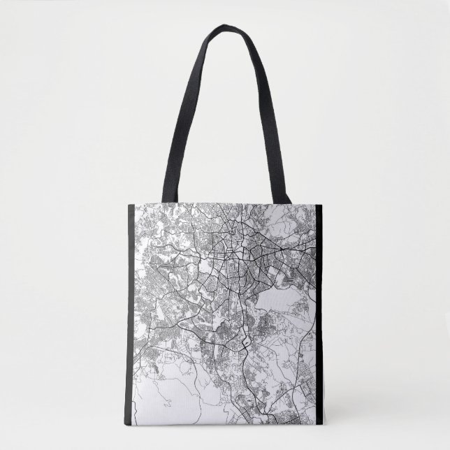 Bolsa Tote Mapa de Adis Abeba Etiópia (Frente)
