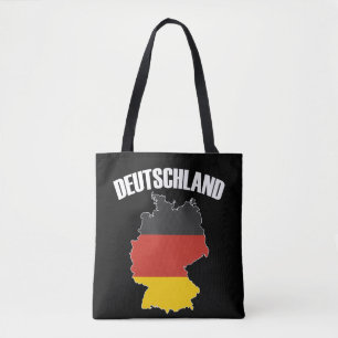 Bolsa Tote Mapa de alemanhas - Bandeira Alemã - Viagem da Ale