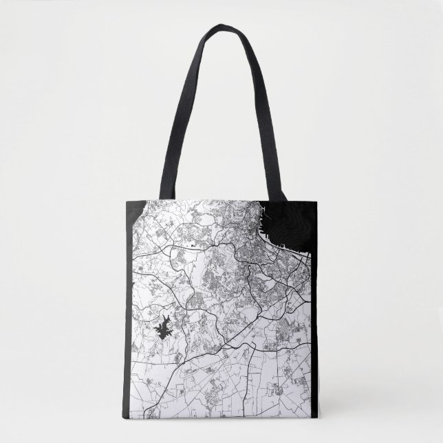 Bolsa Tote Mapa de Argel Argélia (Frente)