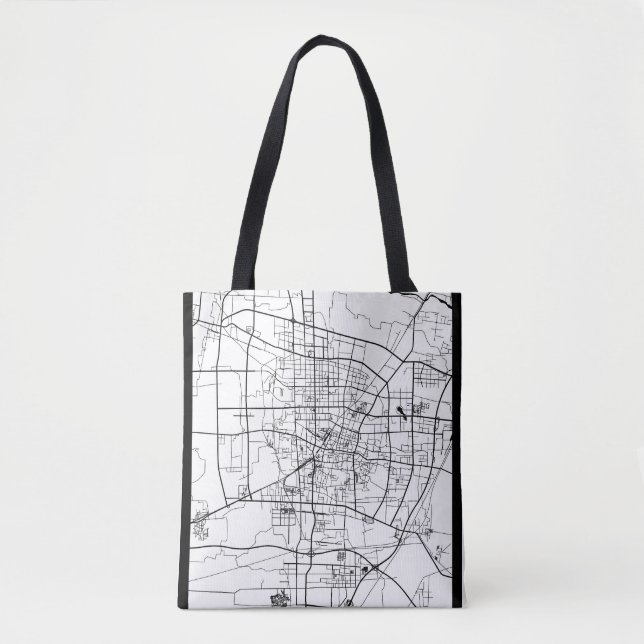 Bolsa Tote Mapa de Baoding China (Frente)
