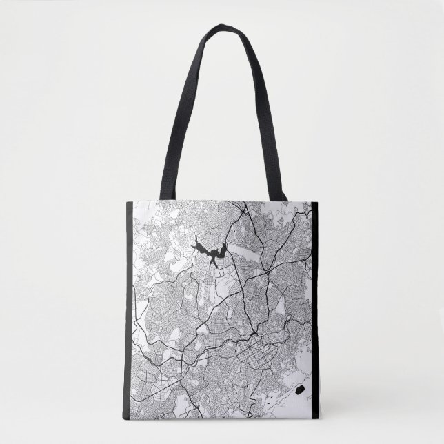 Bolsa Tote Mapa de Belo Horizonte Brasil (Frente)