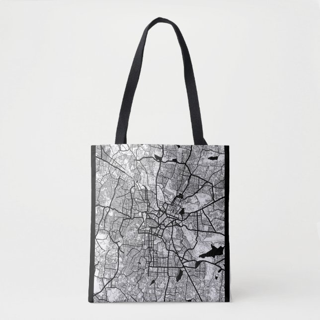 Bolsa Tote Mapa de Bengaluru Karnataka (Frente)