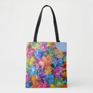 Bolsa Tote Mapa de cidades da Argélia