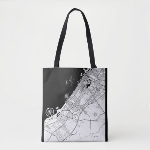 Bolsa Tote Mapa de Dubai Emirados Árabes Unidos