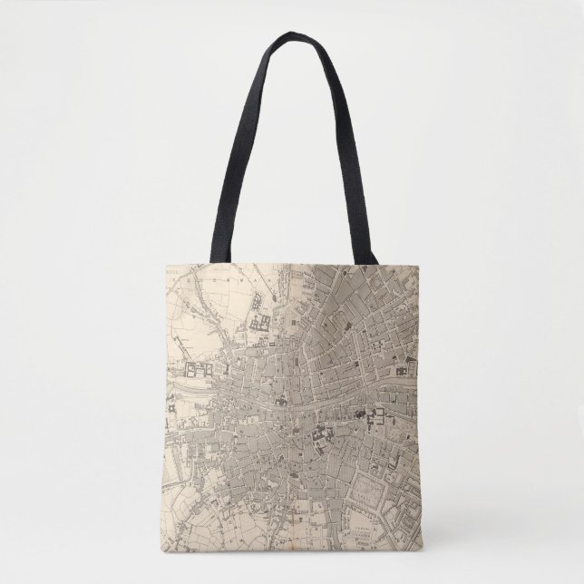 Bolsa Tote Mapa de Dublin, Ireland (Frente)