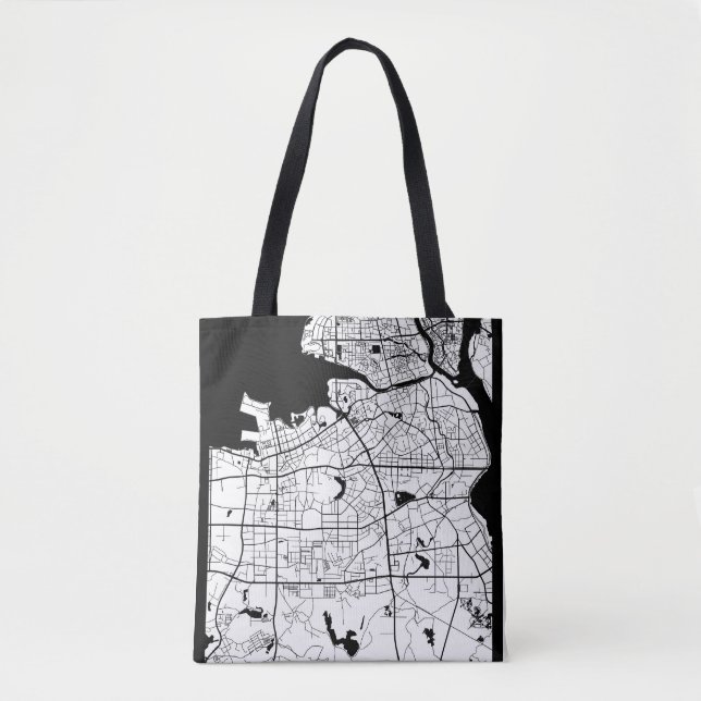 Bolsa Tote Mapa de Haikou China (Frente)