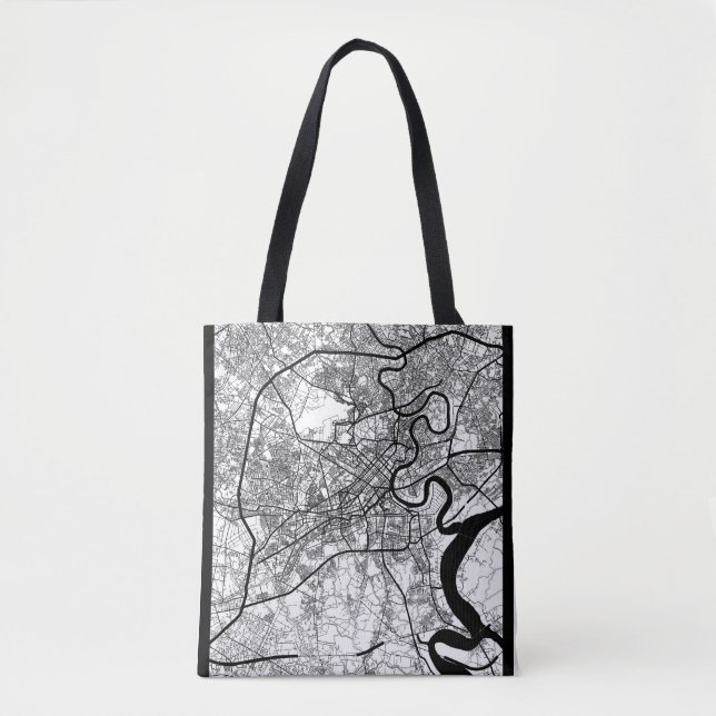 Bolsa Tote Mapa de Ho Chi Minh Cidade Vietnam (Frente)