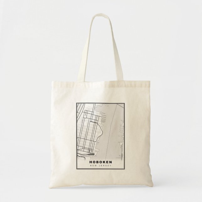 Bolsa Tote Mapa de Hoboken (Frente)