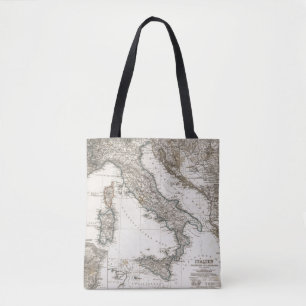 Bolsa Tote Mapa de Italia por Stieler