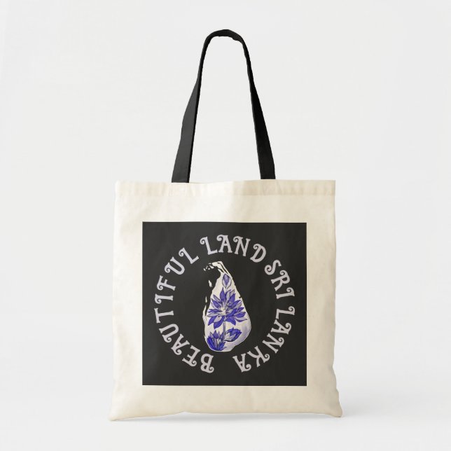 Bolsa Tote Mapa de Lotus do Sri Lanka (Frente)