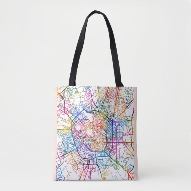 Bolsa Tote Mapa de Milão Itália (Frente)