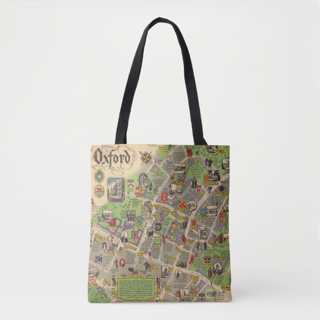 Bolsa Tote Mapa de Oxford, Inglaterra (estradas de ferro (Frente)