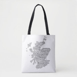 Bolsa Tote Mapa de Palavras de Slang Escocês