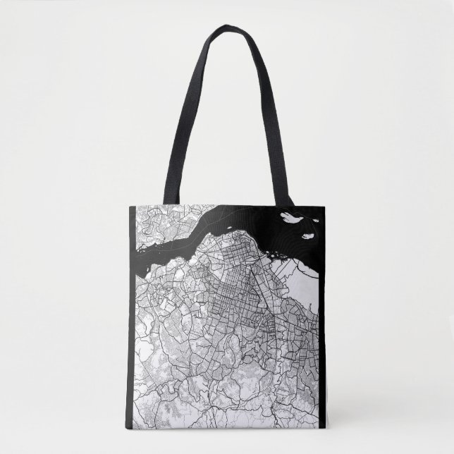 Bolsa Tote Mapa de Quinxassa RD Congo (Frente)