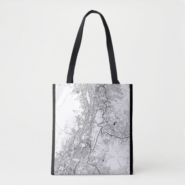 Bolsa Tote Mapa de Quito Equador (Frente)