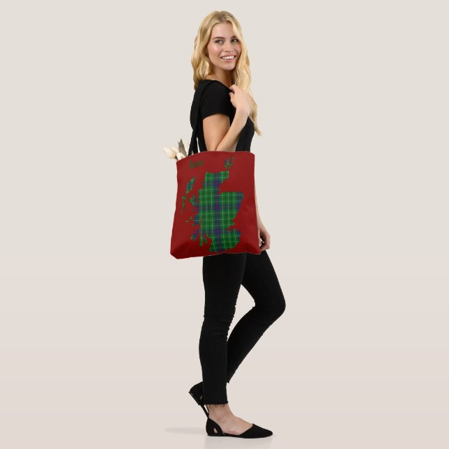 Bolsa Tote Mapa de Scotland do Tartan de Duncan (No(a) Modelo)