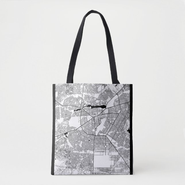 Bolsa Tote Mapa de Uagadugu, Burquina Fasso (Frente)
