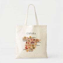 Mapa de viagem da Espanha (impressão frente e vers