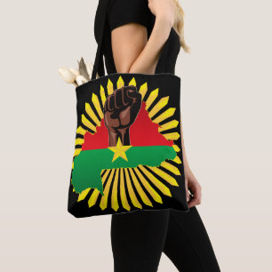 Bolsa Tote Mapa do Burkina Faso, Bandeira e Resistência à Rev