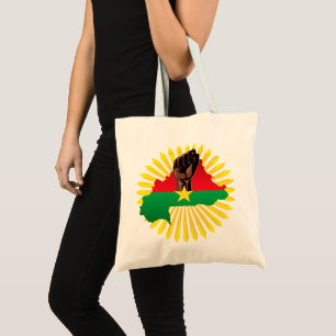 Bolsa Tote Mapa do Burkina Faso, Bandeira e Resistência à Rev