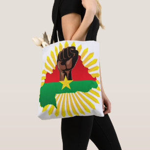 Bolsa Tote Mapa do Burkina Faso, Bandeira e Resistência à Rev