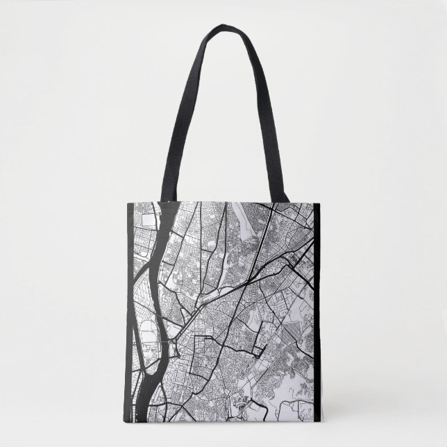 Bolsa Tote Mapa do Cairo Egito (Frente)