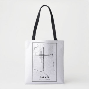 Bolsa Tote Mapa do Carmel pelo mar