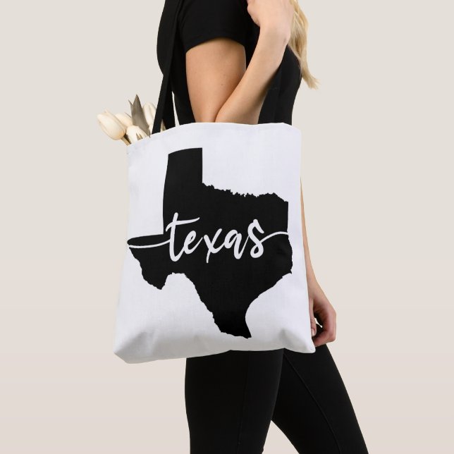 Bolsa Tote Mapa do Estado do Texas EUA (Close Up)
