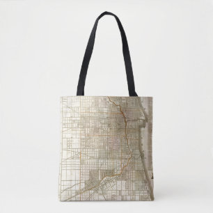 Bolsa Tote Mapa do guia de Blanchard de Chicago