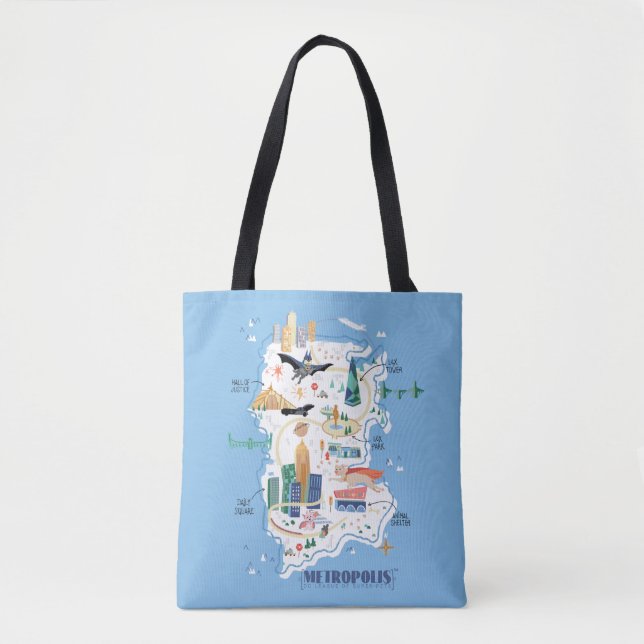 Bolsa Tote Mapa do Livro de Metrópolis (Frente)