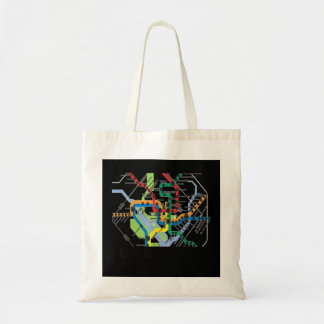 Bolsa Tote Mapa do Metro de Washington DC Art Gift City Rail