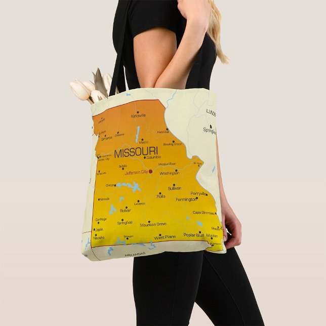 Bolsa Tote Mapa Do Missouri (Criador carregado)