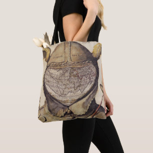 Bolsa Tote Mapa do mundo do boné do tolo