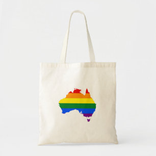 Bolsa Tote Mapa do orgulho do arco-íris LGBT na Austrália