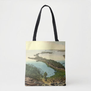 Bolsa Tote Mapa do vintage 3D do saco de Italia (século XIX)