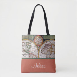Bolsa Tote Mapa | do vintage personalizado