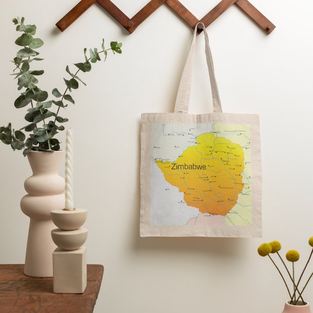 Bolsa Tote Mapa do Zimbábue Tote Bag (Criador carregado)