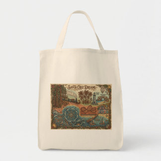 Bolsa Tote Mapa dos Sonhos de Santa Cruz Califórnia – Costa V