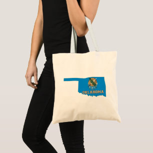 Bolsa Tote Mapa e Sinalizador do Estado de Oklahoma