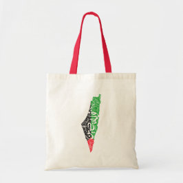 Bolsa Tote Mapa livre da Palestina e bandeira ف ل س ط ي ن