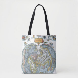 Bolsa Tote Mapa Mundial Antigo em Forma de Coração Peter Apia