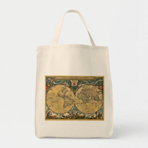 Bolsa Tote Mapa Mundial Antiquado Sofrendo Distúrbio #2