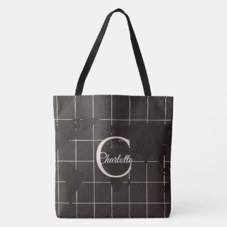 Bolsa Tote Mapa Mundial de Café Personalizado com Monograma d