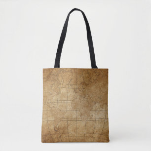 Bolsa Tote Mapa Mundial: Guia Global de Exploração