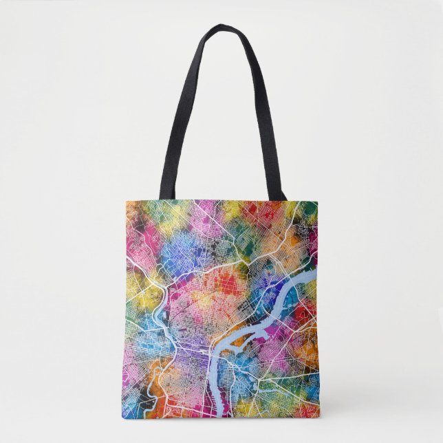 Bolsa Tote Mapa municipal de Filadélfia dos EUA (Frente)