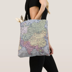 Bolsa Tote Mapa político Ásia