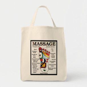 Bolsa Tote Mapa tailandês do Reflexology do ~ da massagem do