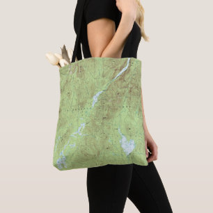 Bolsa Tote Mapa Topográfico do Monte Marcy - Parque Adirondac