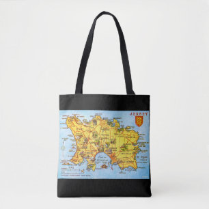 Bolsa Tote Mapa Vintage Jersey