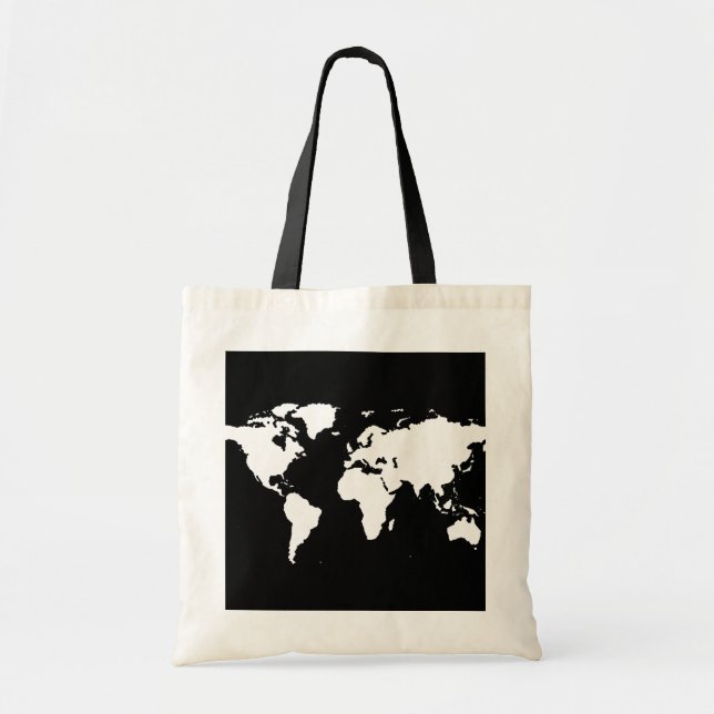 Bolsa Tote mapas mundiais - cor personalizável (Frente)